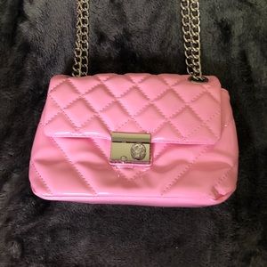 Baby Pink quilted mini bag purse